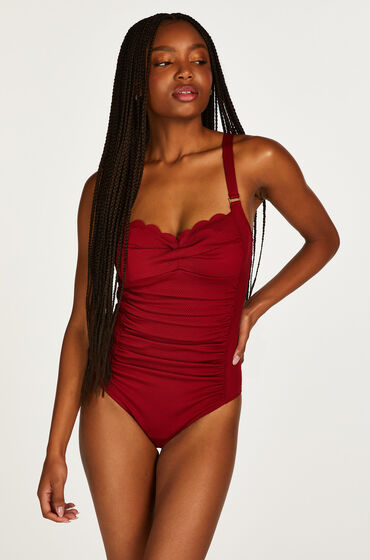 Image of Hunkemöller Badeanzug Scallop Rot