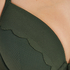 Haut de bikini &agrave; armatures pr&eacute;form&eacute; Scallop Glam, Vert