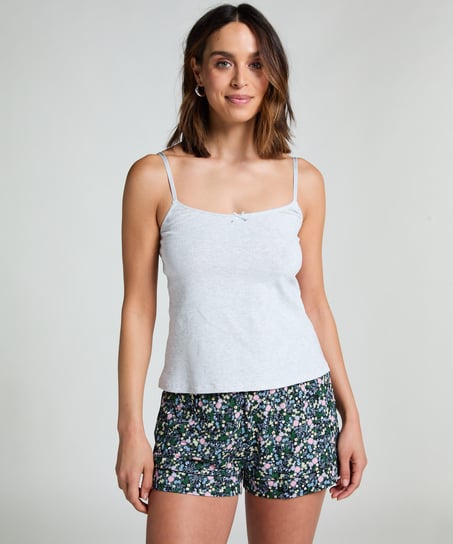 Pointelle Pyjamatop, Grau