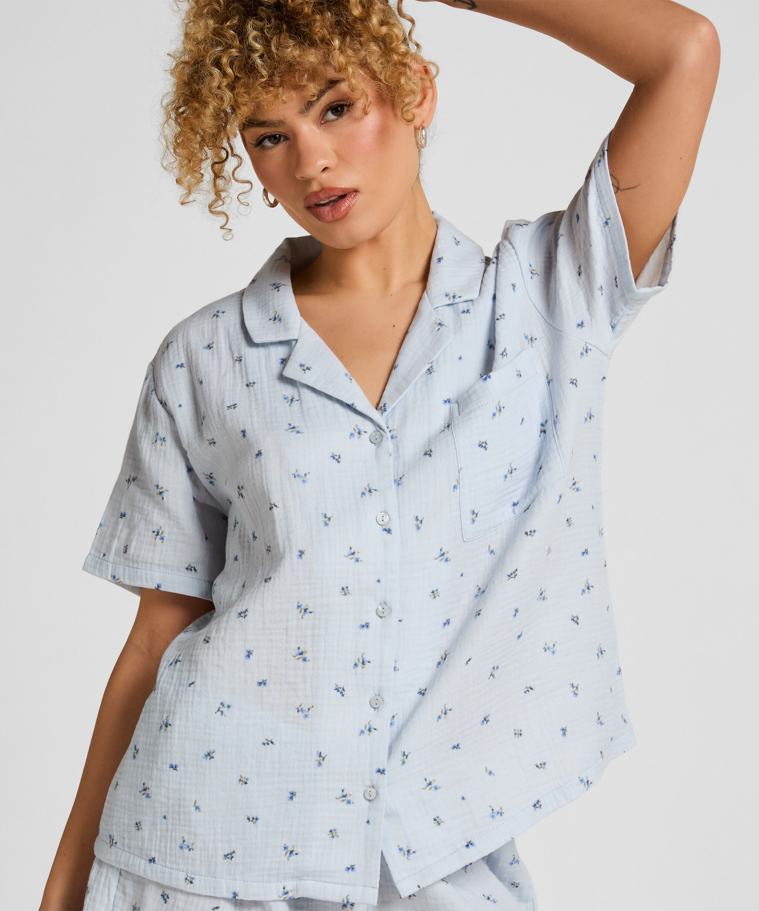 Veste en mousseline, Bleu Veste en mousseline, Bleu