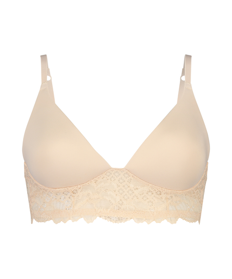 Soutien-gorge long rembourr&eacute; sans armatures Chloe, Beige