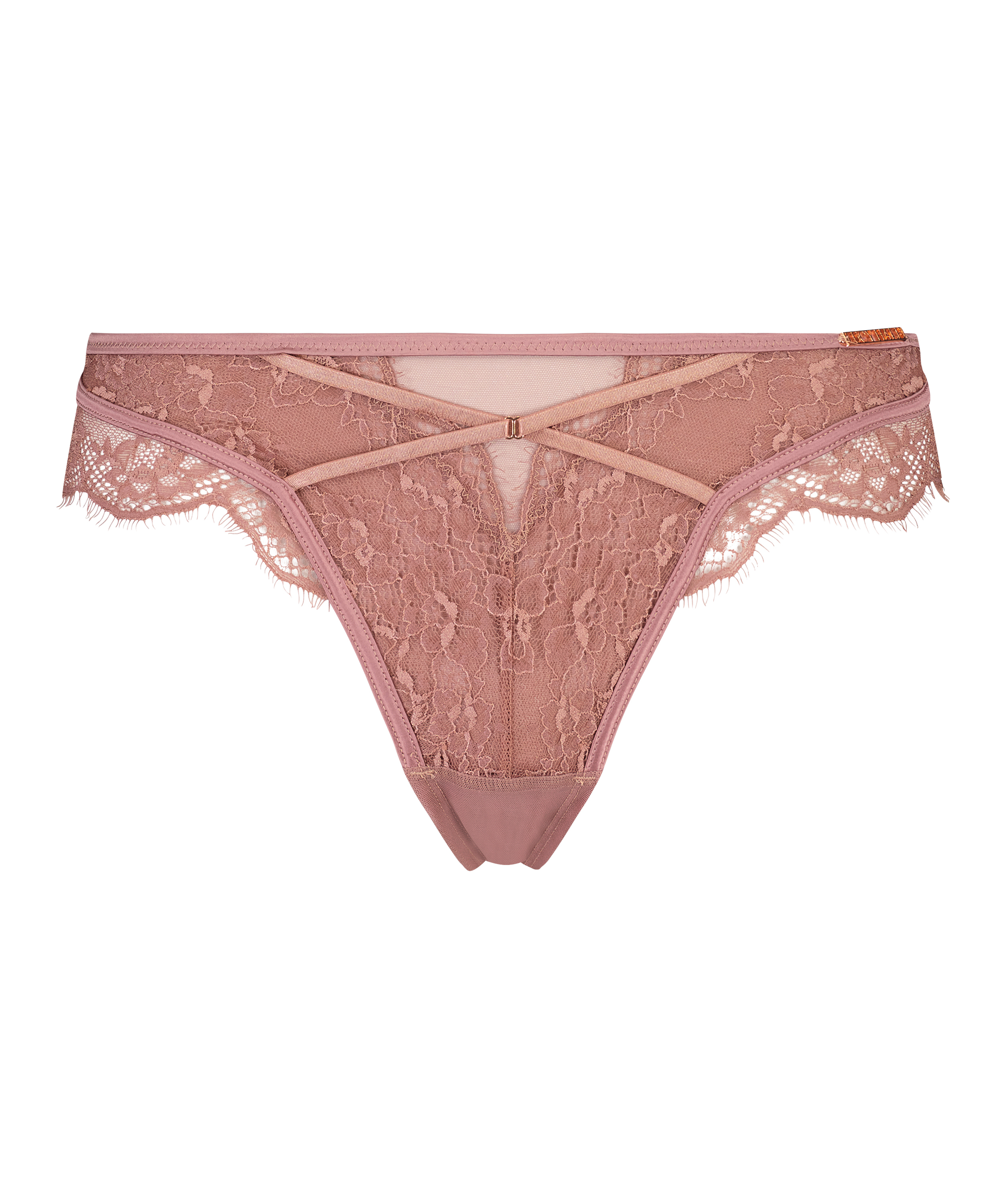 Slip brésilien Margaret Lucy Hale, Rose, main