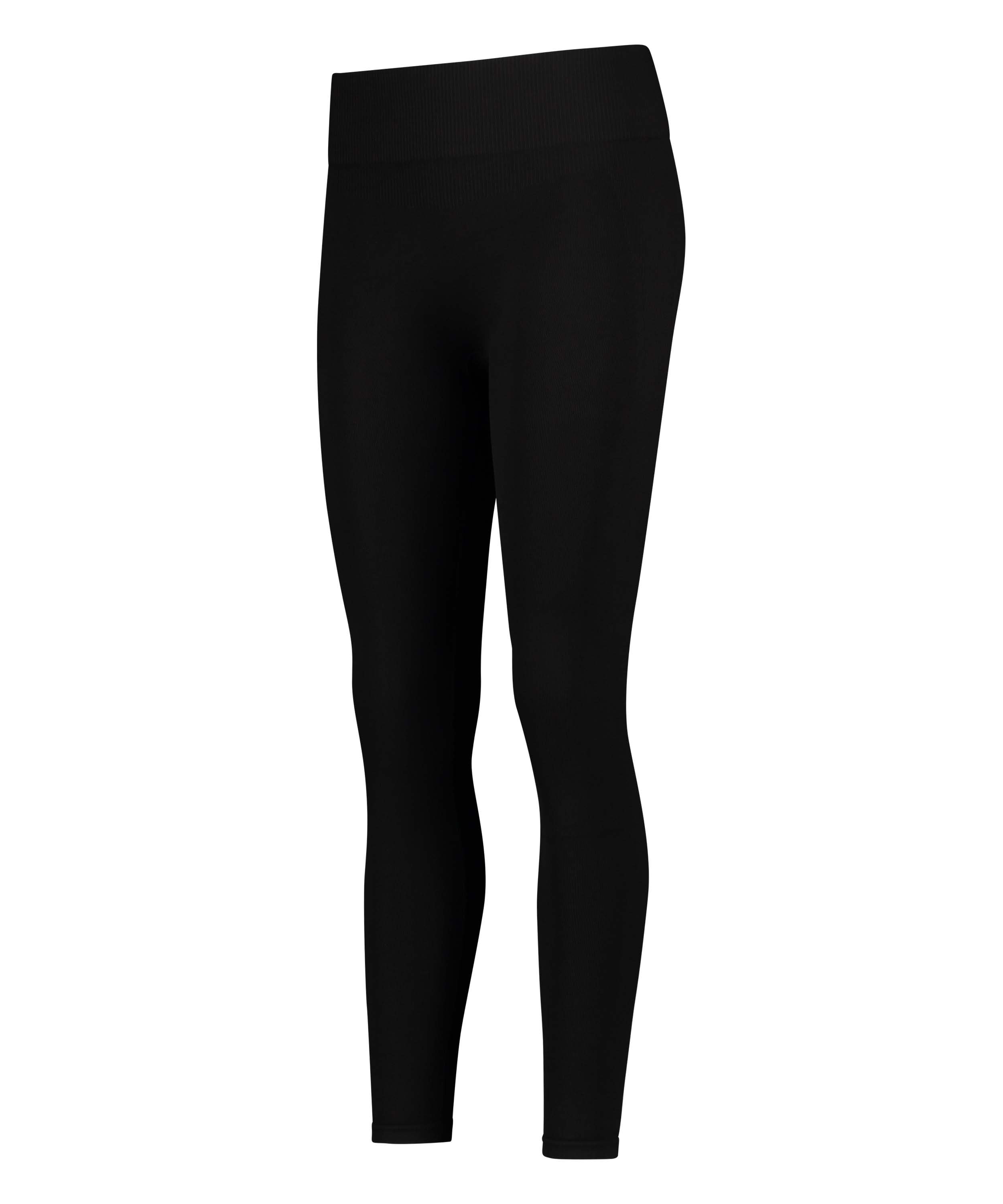 HKMX High Waisted nahtlose Sportleggings, Schwarz, main