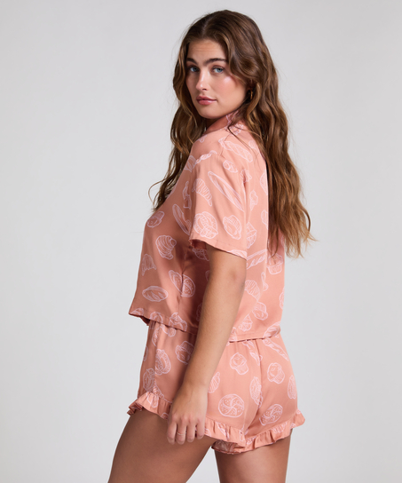 Short de pijama, Beige