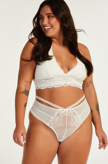 Hunkemöller String Lorraine Curvy Blanc