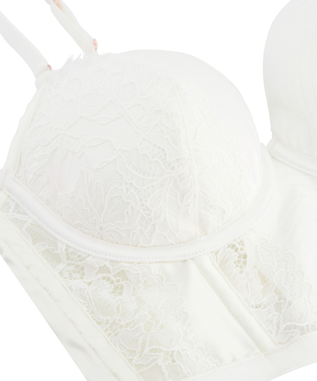 Soutien-gorge rembourré à armatures longline Zrika, Blanc