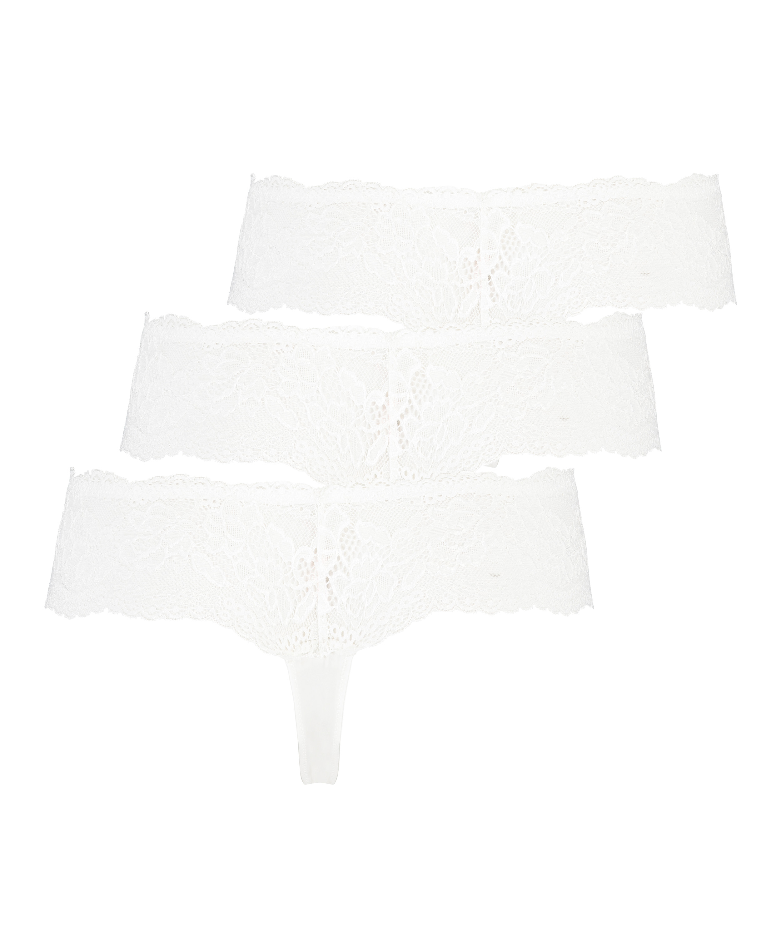 3er-Pack Boxerstrings Florence, Wei&szlig;, main
