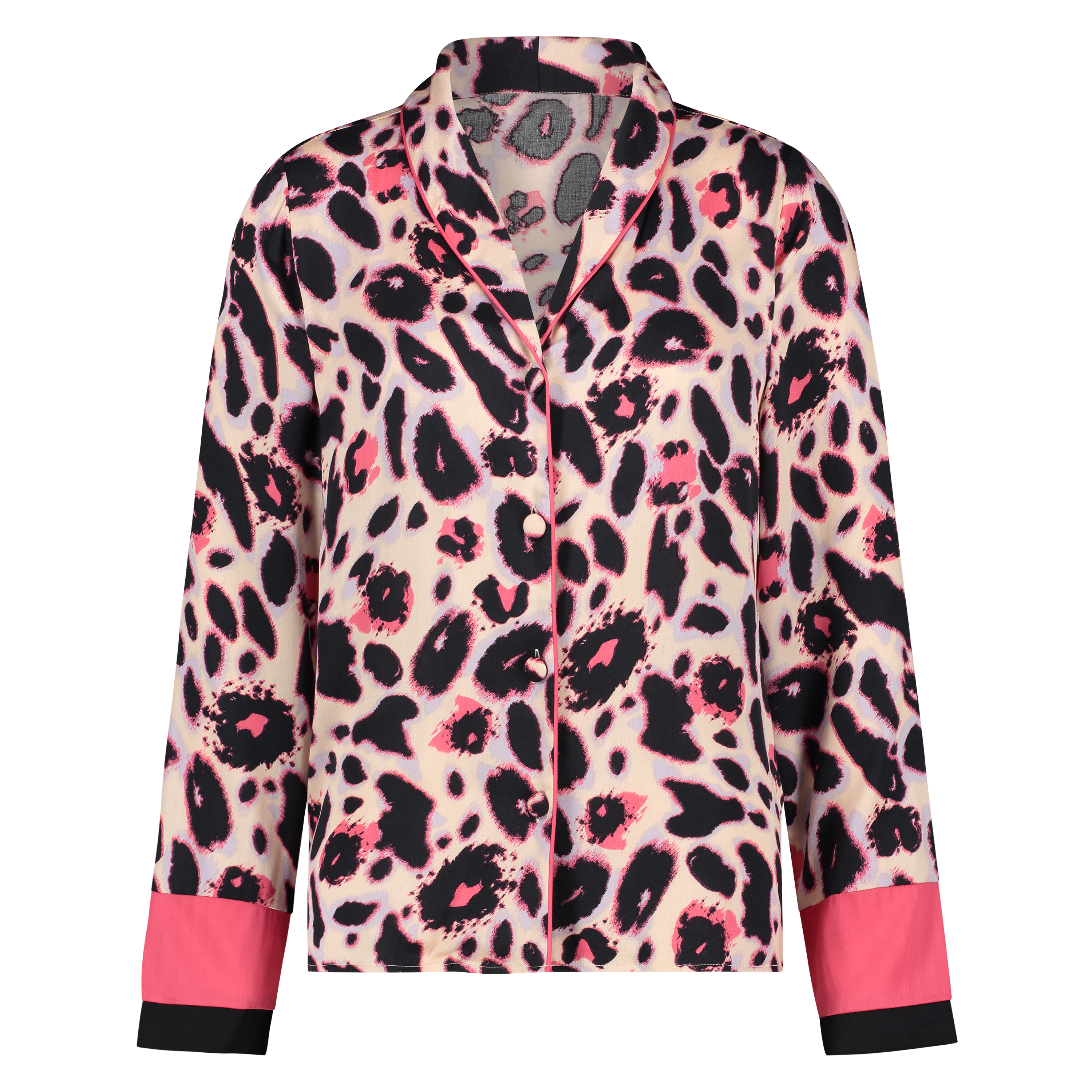 Veste de pyjama manches longues Duckie, Rose, main