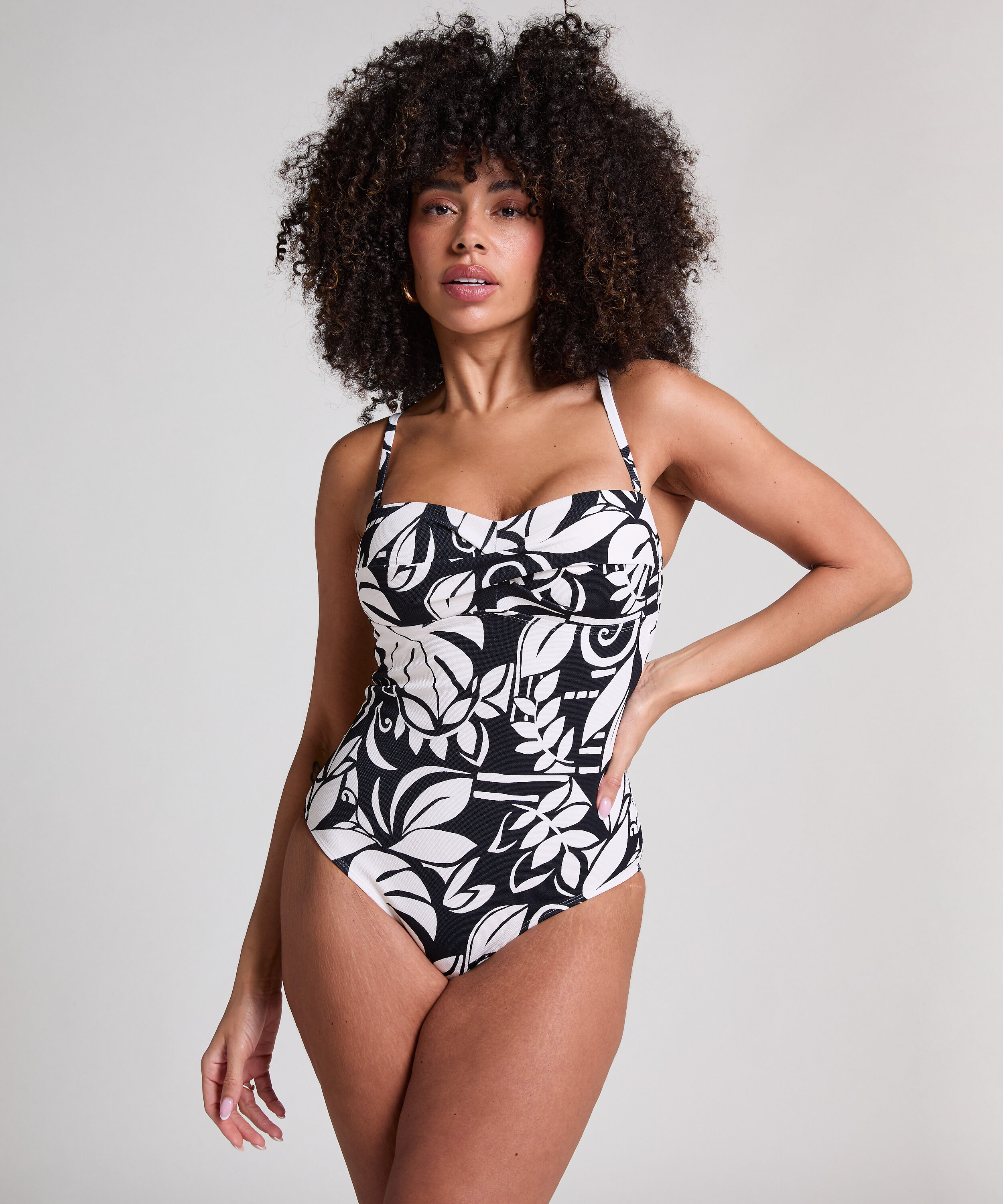 Bandeau-Badeanzug Mauritius, Schwarz