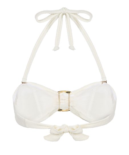 Cabo Bandeau-Bikini-Top, Weiß