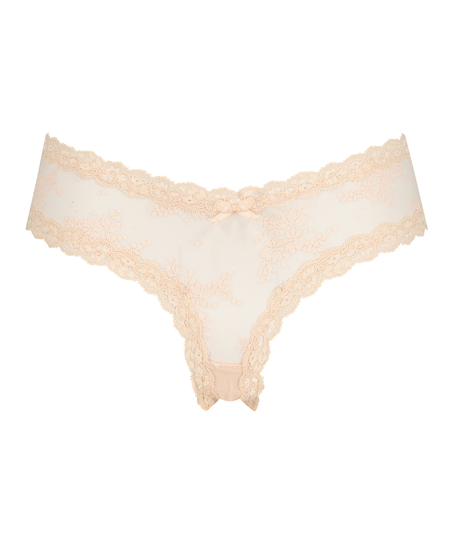 Slip brésilien V-shape mesh, Rose