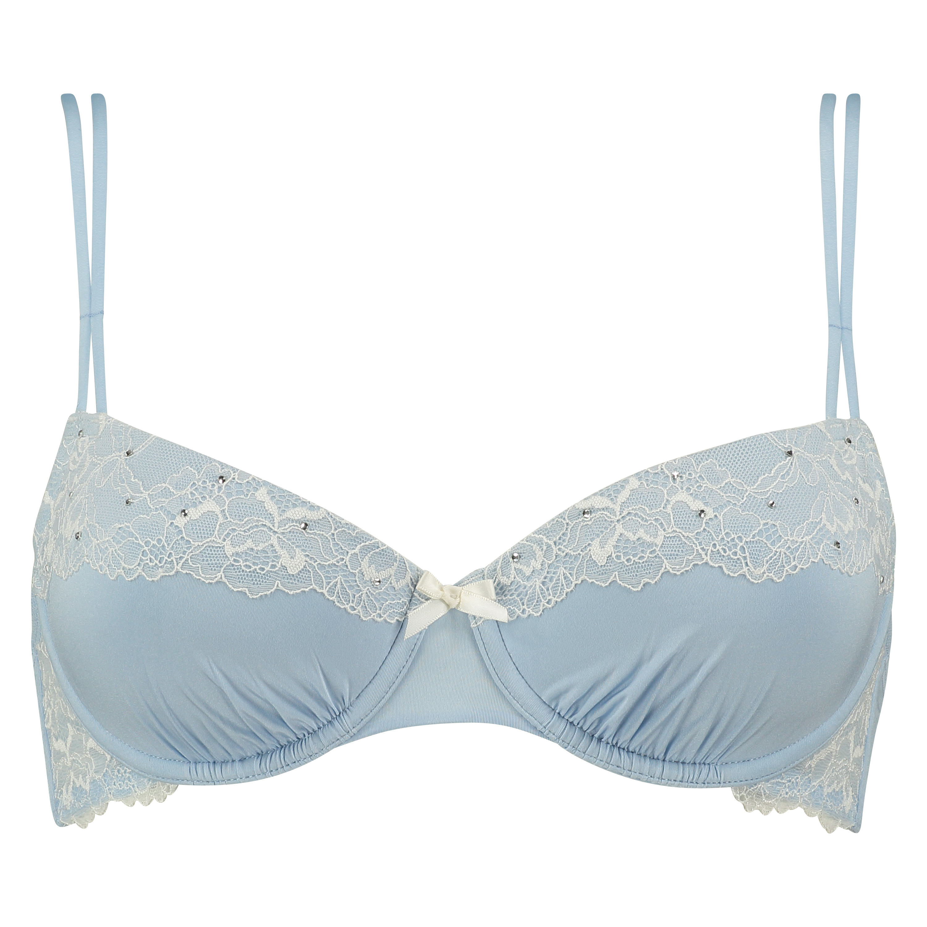 Padded underwired bra Angie, Bleu, main
