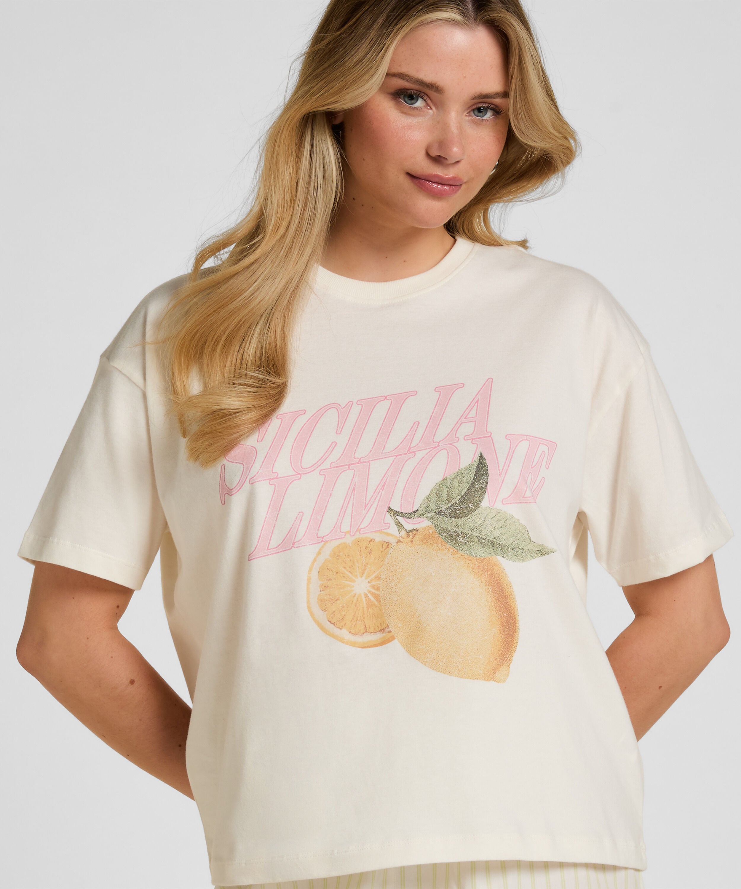 T-Shirt mit Print, Weiß