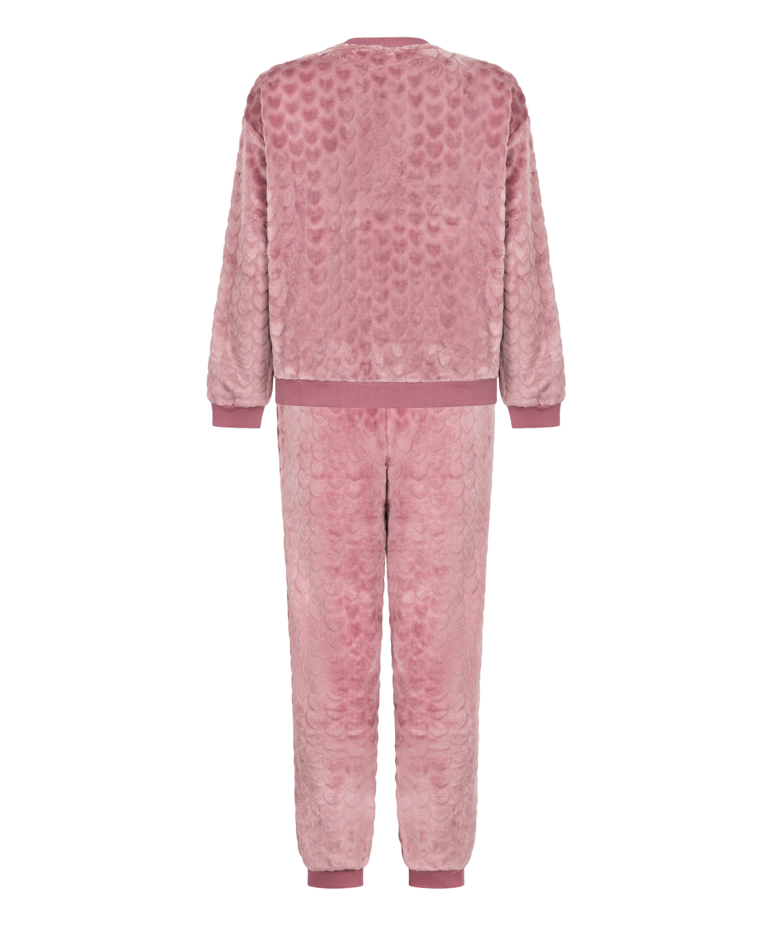 Pyjamaset Fleece Herz, Lila, main