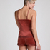Camisole velours Dentelle, Marron