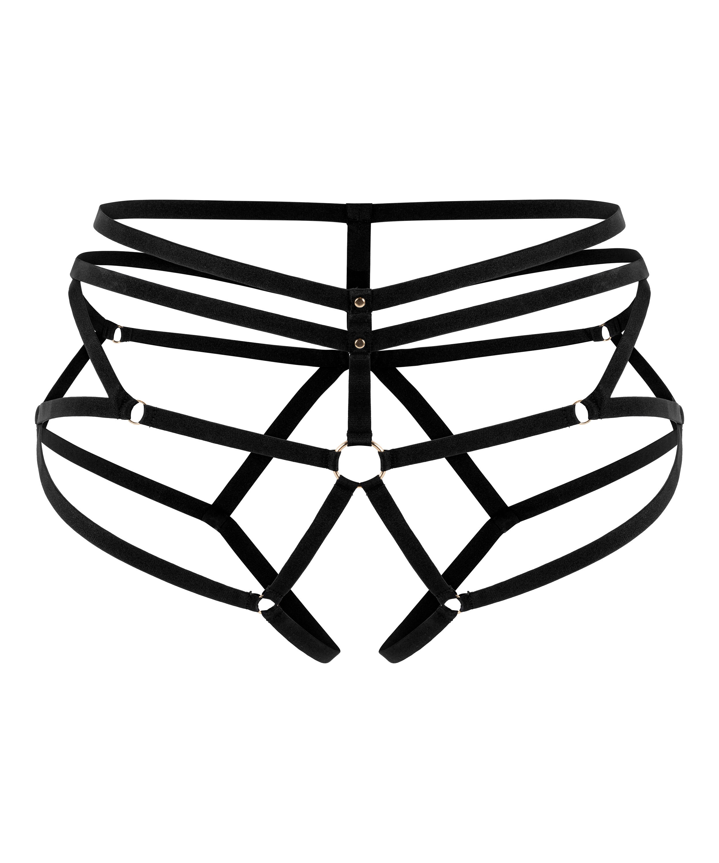 Elastischer offener Slip, Schwarz