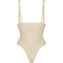 String taille haute à gaine sculptante sans coutures mise en forme, Beige