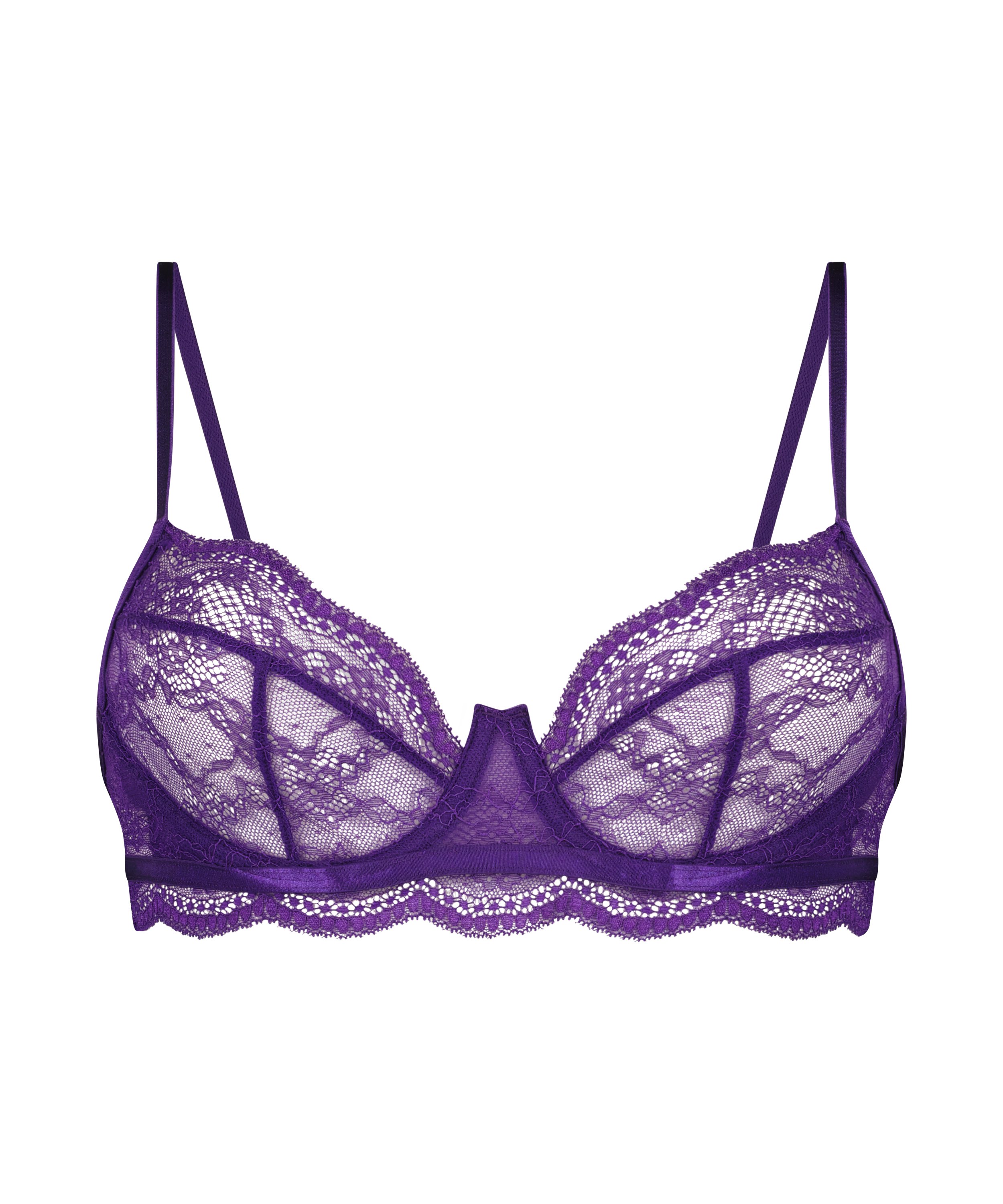 Soutien-gorge non-rembourr&eacute; &agrave; armatures Isabelle, Violet, main