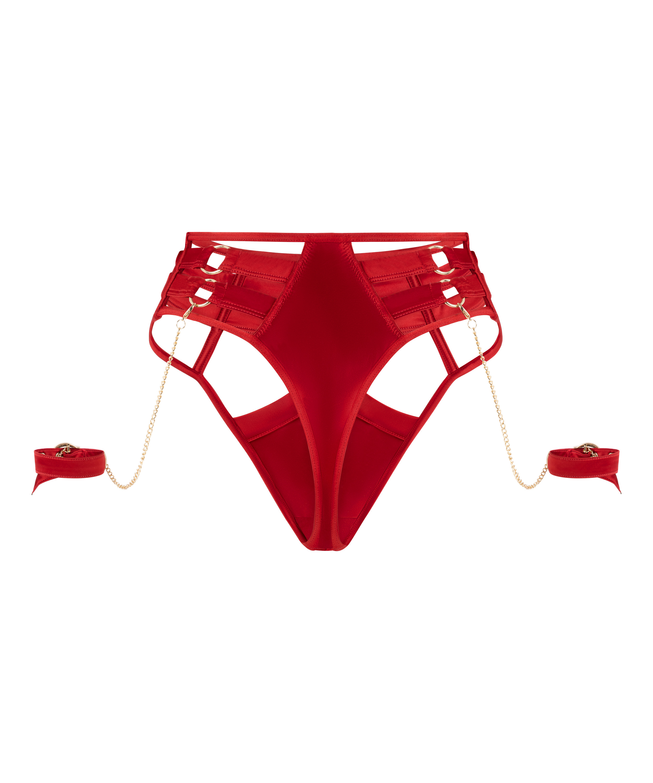 Tanga mit hoher Taille und hohem Beinausschnitt Noeki, Rot, main