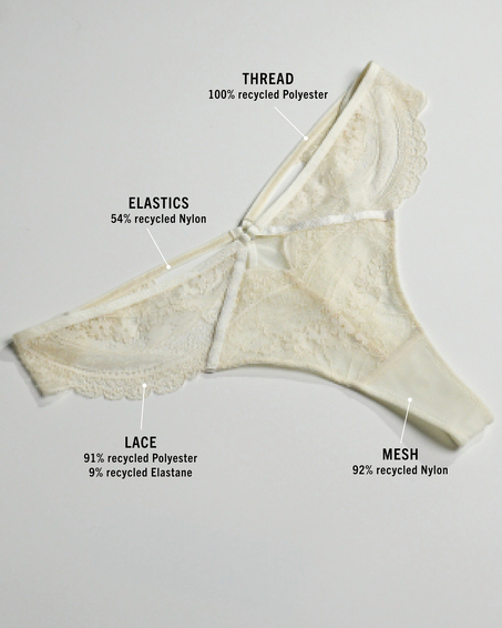 High-Waist-String Wies, Wei&szlig;