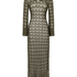 Crochet Maxikleid, grün