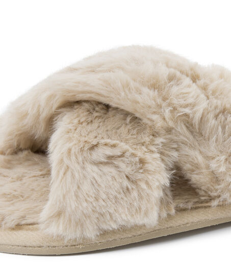 Cross Straps Indoor Sandal, Wei&szlig;