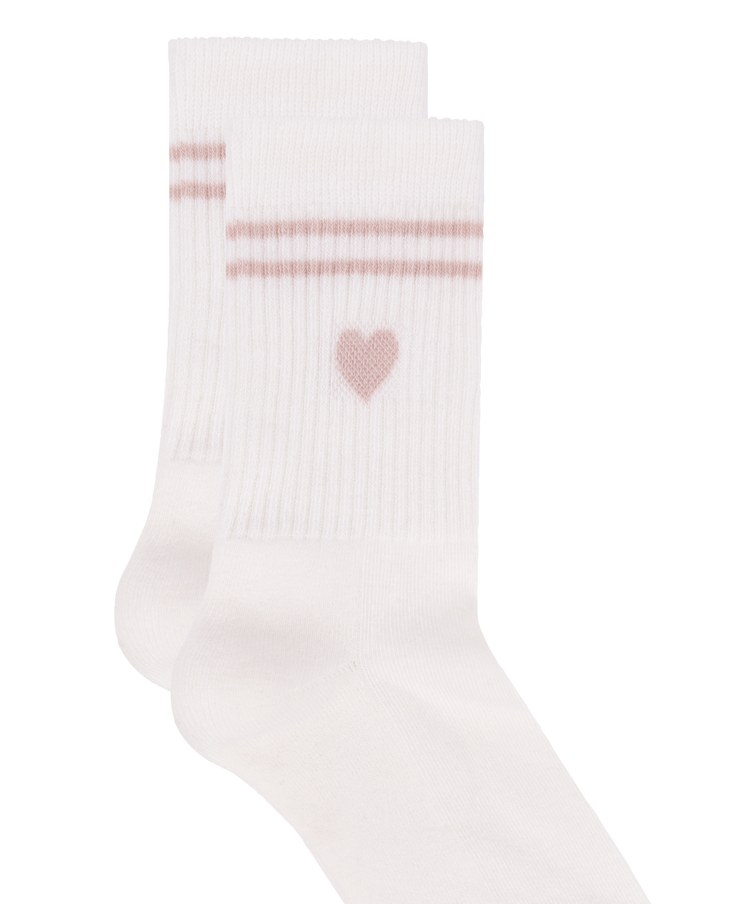 Chaussettes courtes en coton, Blanc, main