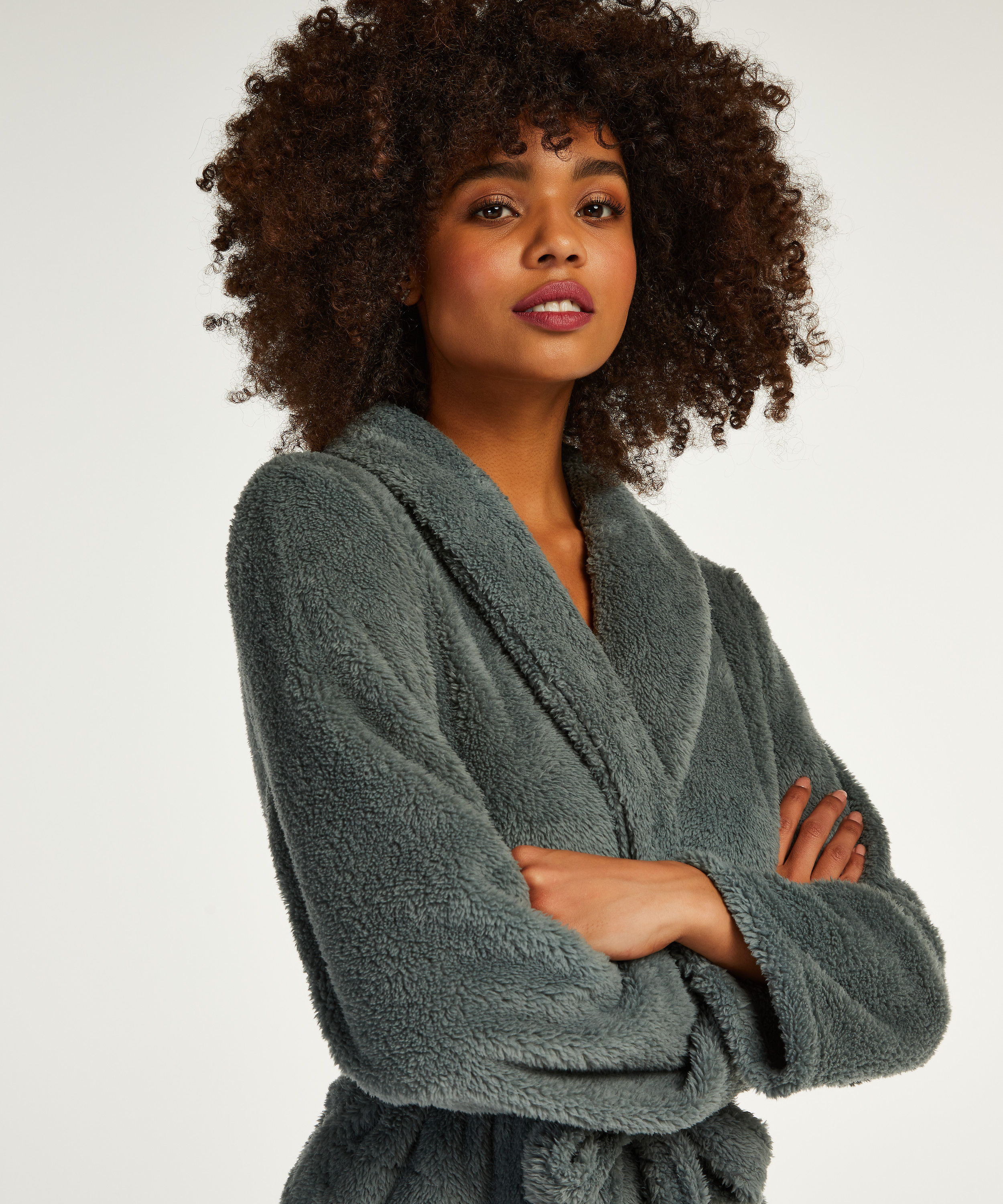 Bademantel Fleece, Grün, main