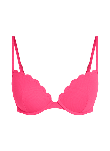 Haut de bikini &agrave; armatures &agrave; effet push-up pr&eacute;form&eacute; Scallop Taille A - E, Rose
