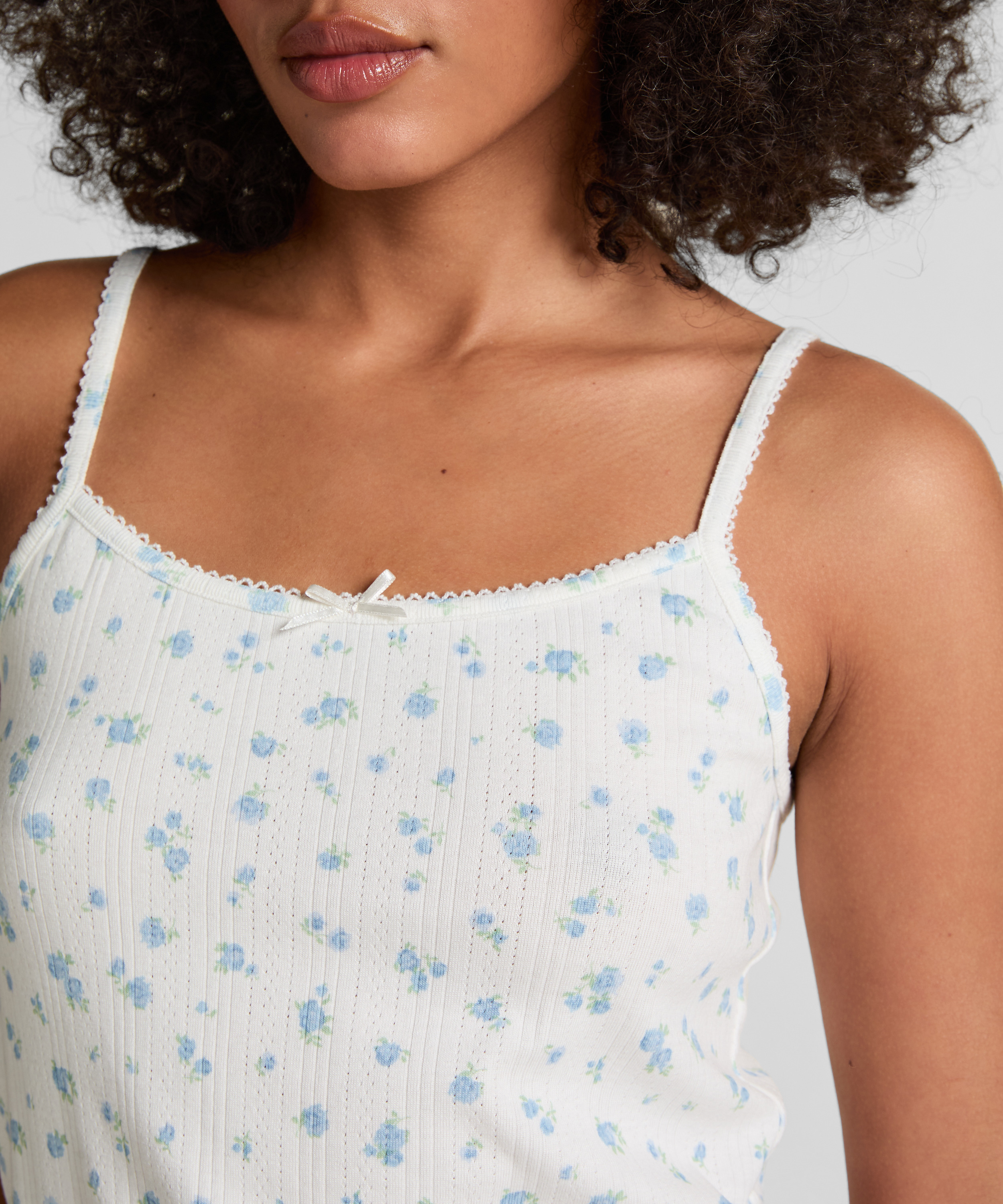 Pointelle-Camisole, Weiß, main