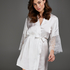 Kimono Satin Lily, Blanc