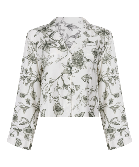 Pyjama-Top Storylover, Weiß