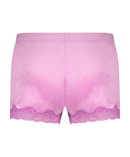 Short velours dentelle, Rose