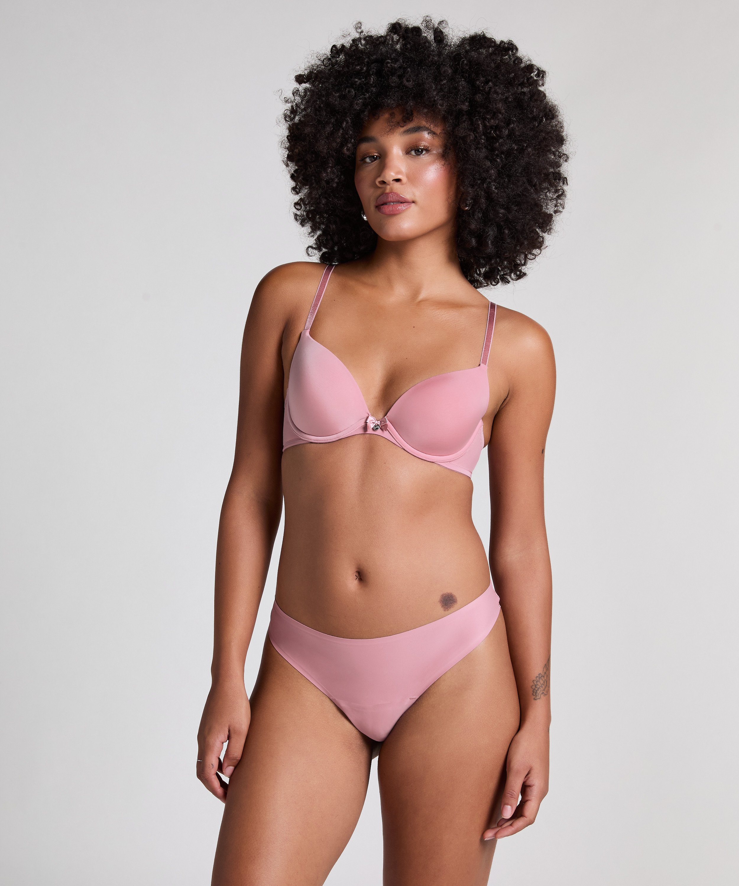 Soutien-gorge &agrave; armatures pr&eacute;form&eacute; Plunge, Rose, main