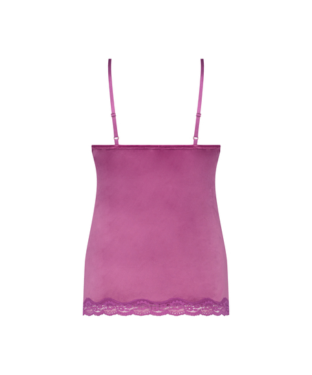 Cami Top Velours Lace, Lila