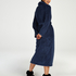 Bademantel Fleece, Blau