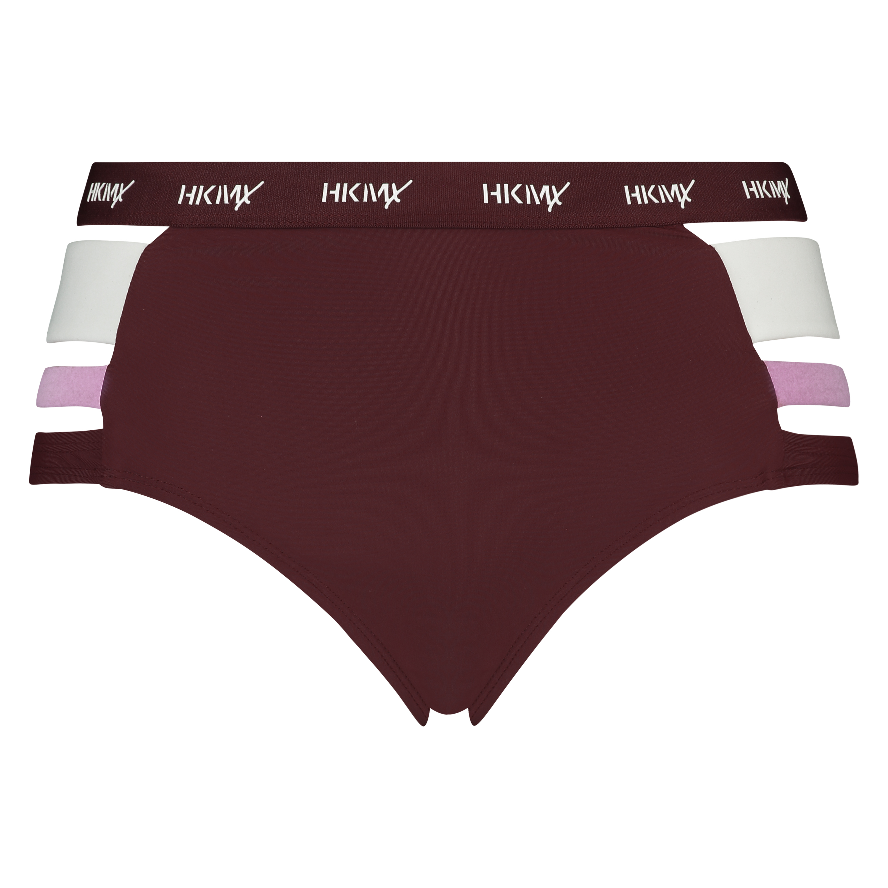 Slip de bikini taille haute cheeky HKMX, Rouge, main