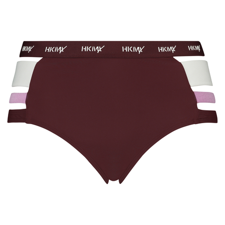 Slip de bikini taille haute cheeky HKMX, Rouge