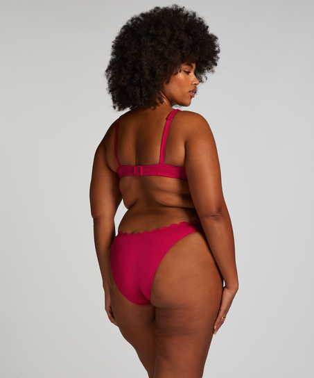 Unwattiertes Bügel-Bikini-Top Scallop, Rose