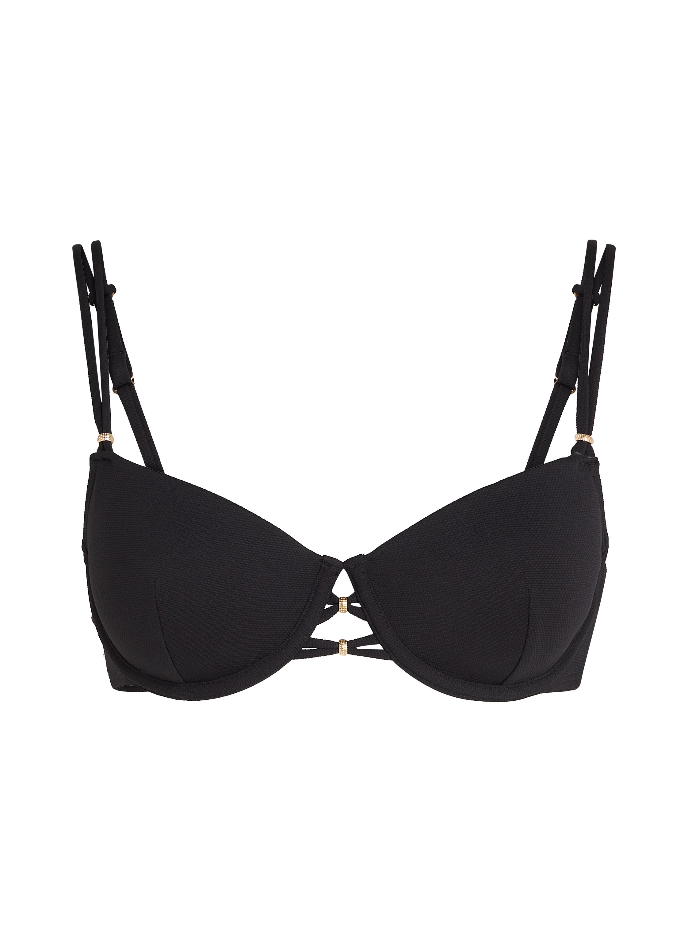 Bikini-Oberteil Holbox, Schwarz, main