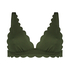 Haut de bikini Triangle Scallop, Vert