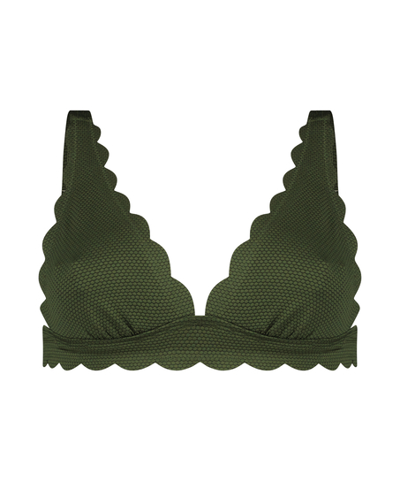 Haut de bikini Triangle Scallop, Vert