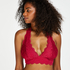 Bralette Halter Lace, Rose