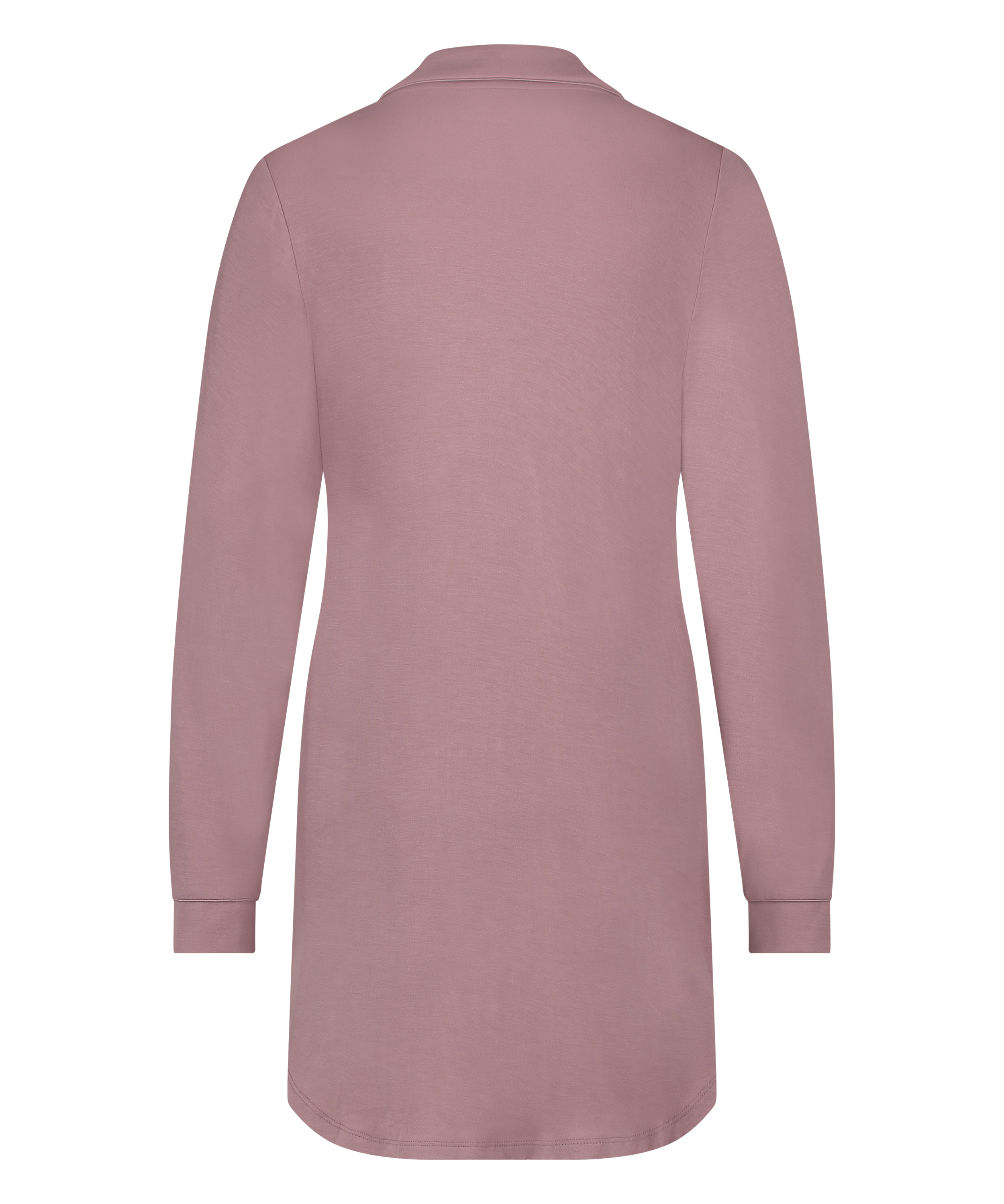 Langärmeliges Jersey-Hemdkleid Essential, Rose, main