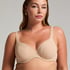 Soutien-gorge à armatures non-préformé en maille, Beige