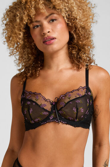 Hunkemöller Soutien-Gorge à Armatures Non Rembourré Iris Noir