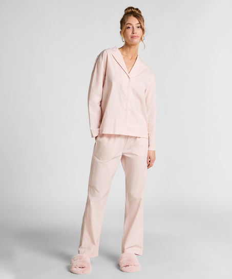 Pyjama-Top Baumwolle Poplin, Rose