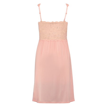 Slipdress Modal Lace mit Spitze, Rose