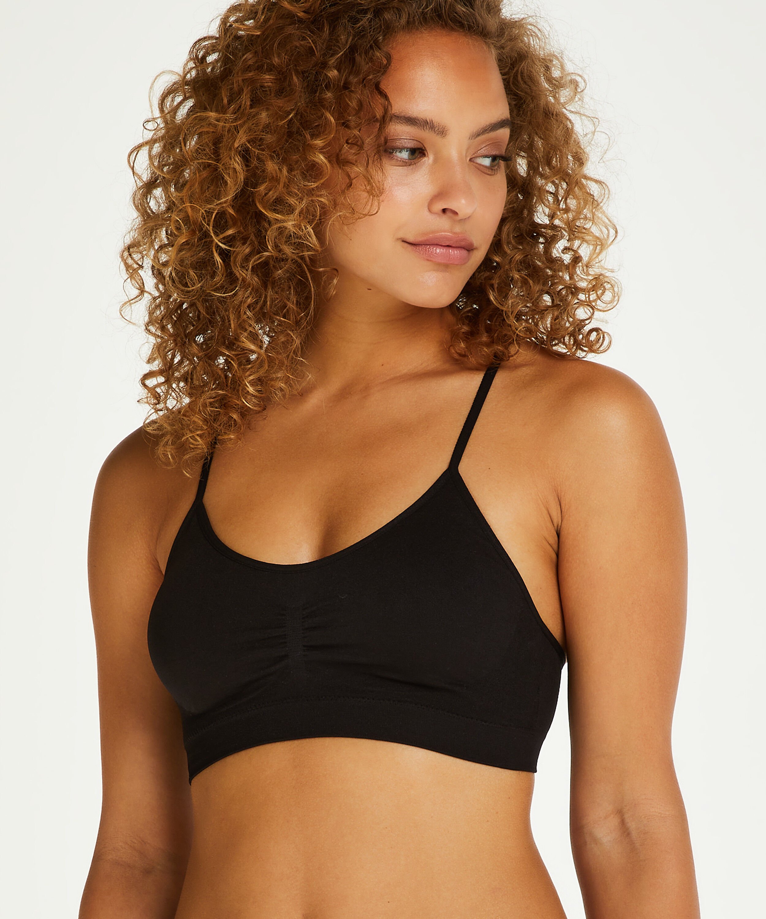 Nahtlose Bralette Marine, Schwarz