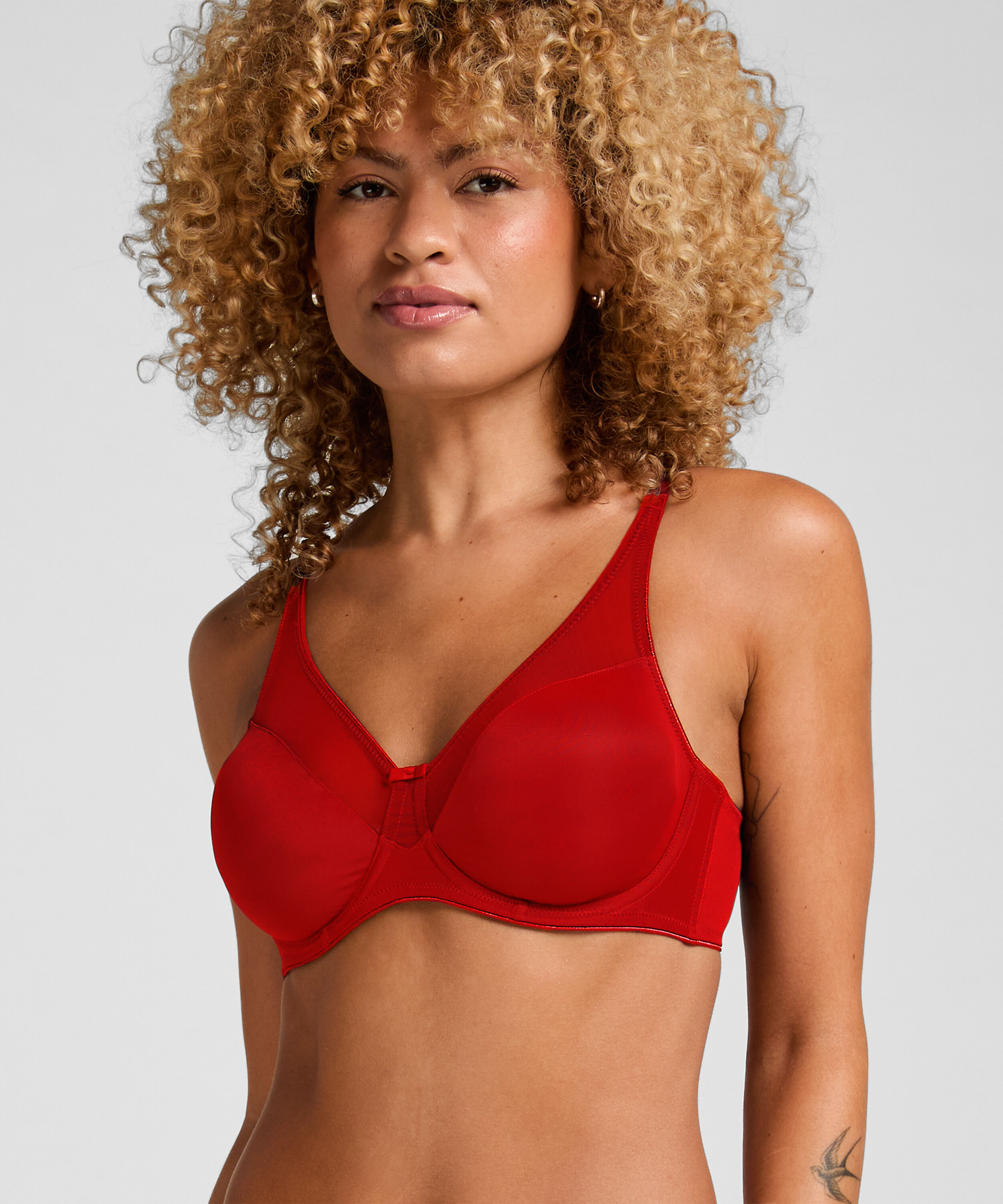 Soutien-gorge à armatures non-préformé minimiseur Nina, Rouge